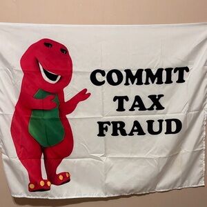 Barney “Commit Tax Fraud” Tapestry